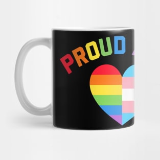 Proud Ally Lgbt Rainbow Heart Mug